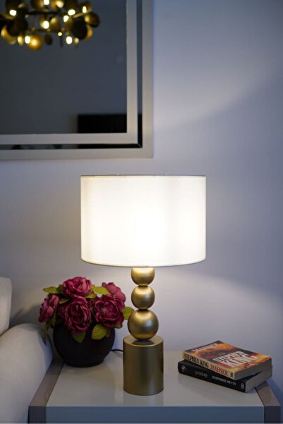 retro home design Özel Eskitme Ayaklı Kumaş Silindir Dekoratif Abajur Yatak Odası Salon