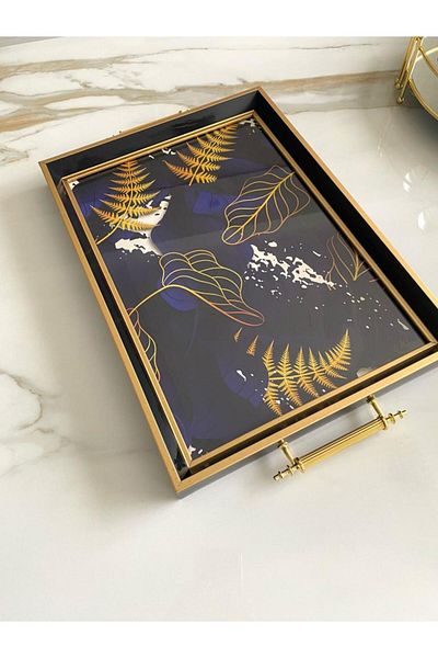 Mirsa Global Patterned Tea Tray, Luxury Tea Tray, Presentation Tray