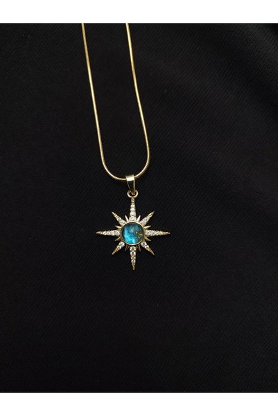 mixify Gold Color Star Figured Steel Necklace - Gift Boxed