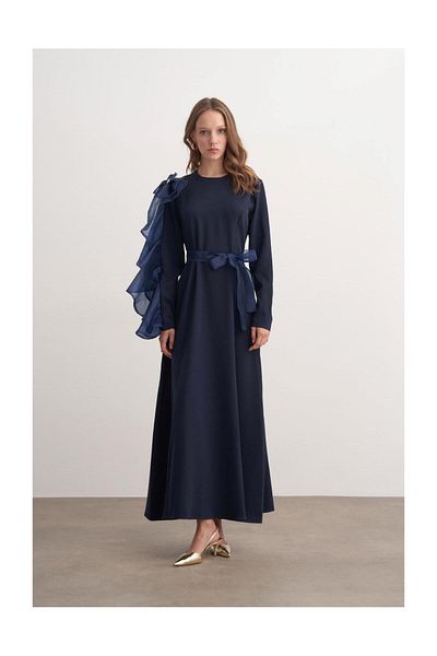 FUSHYA Tulle Bow Detailed Evening Dress