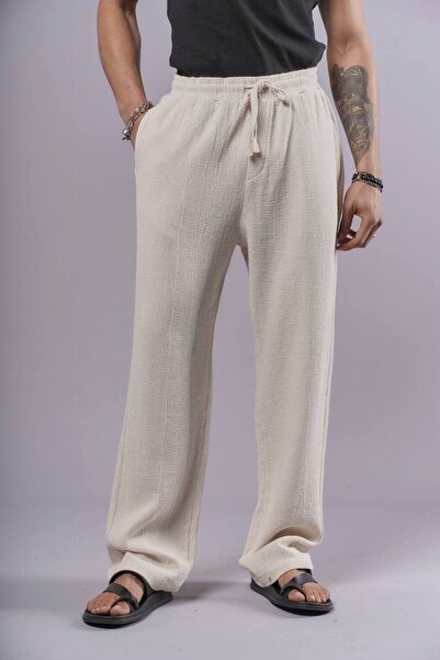 NUNU365COM بنطال نونو من كينج كتان فضفاض