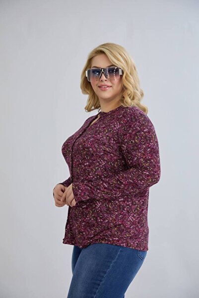 wearon tekstil Women Viscos Fabric Mother Large Size Shirt Combed