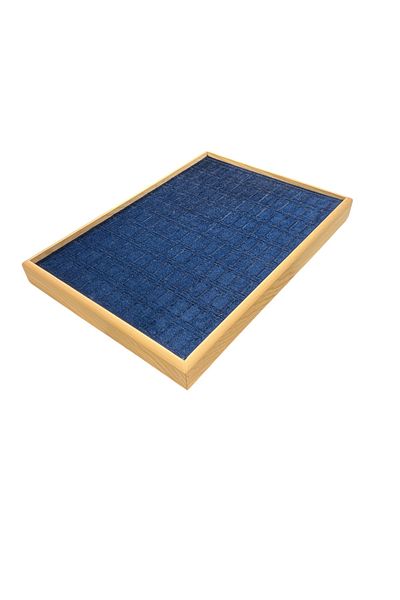 STAND MARKET Wooden Ring Jewelry Piercing Plate Ring Stand (34,5X24,5X2,5Cm) Wood Navy Blue