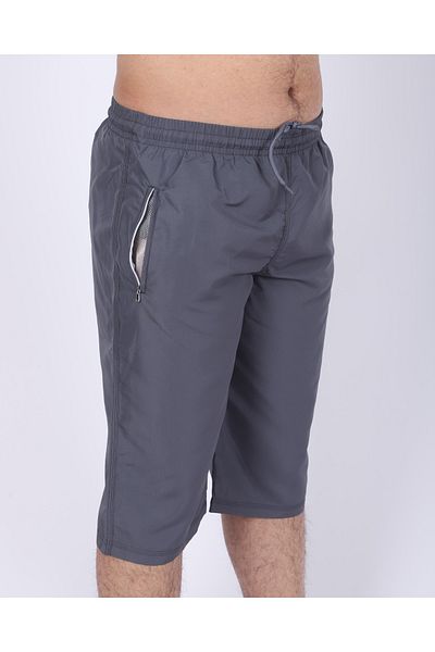 Lio20 Men's Pool Sea Knee Length Long Capri Shorts Swimwear-Smoked-Xs-6Xl