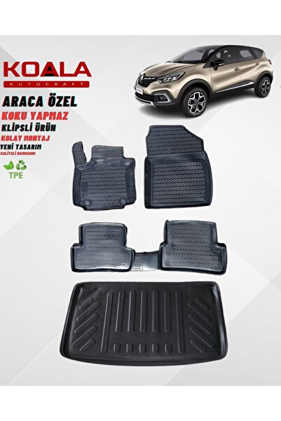 KoalaOtoTekstil Renault Captur (2013-2020) Araca Özel Paspas ve Bagaj Havuzu