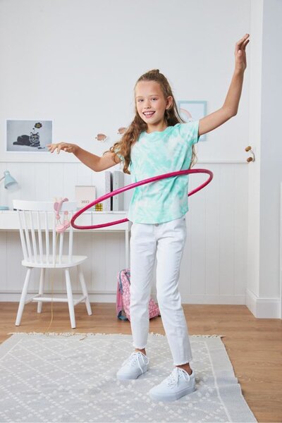 Tchibo Kids Girl 2 Pcs Tie Dye Short Sleeves Tee, Mint