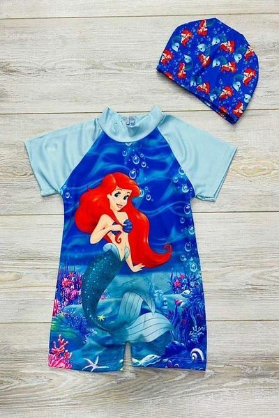 MODANINO Set de costume de baie pentru fete cu pantaloni scurți și costum de baie 2-8 ani 12223
