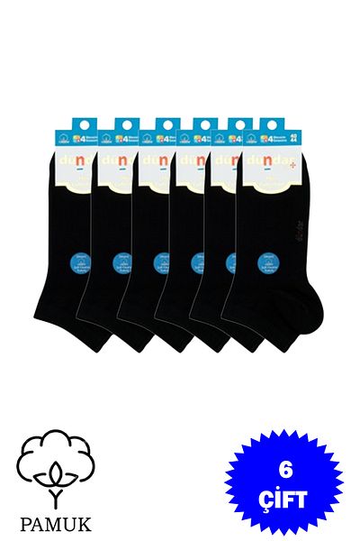 Dündar Men's Cotton Combed Short Socks 6 Pack