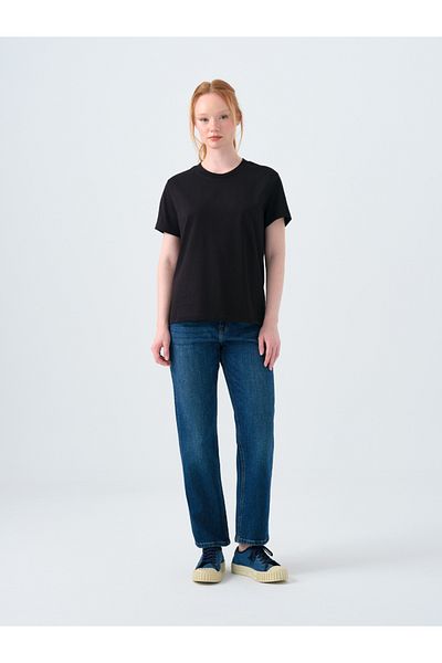 Loft Lf2036285 Black Women's Crew Neck T-Shirt