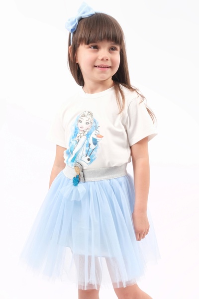 LOGO AKSESUAR Lányos Elsa Blue Tutu dupla szett - Elsa csattal