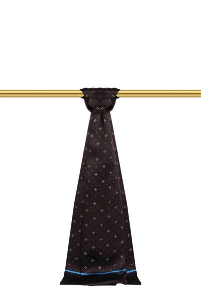 Bursa İpek Brown Patterned Men's Silk Cashew
