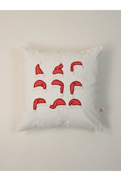 Galia Tasarım Шапка на Дядо Коледа - Коледна серия Коледни шапки Пунч калъф за възглавница