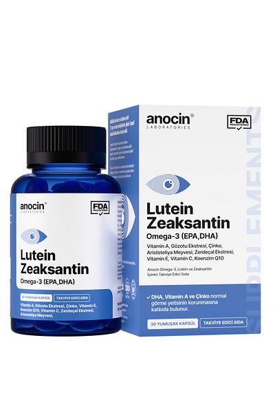 anocin Lutein Zeaxanthin +Omega3 + Eye Multivitamin Complex