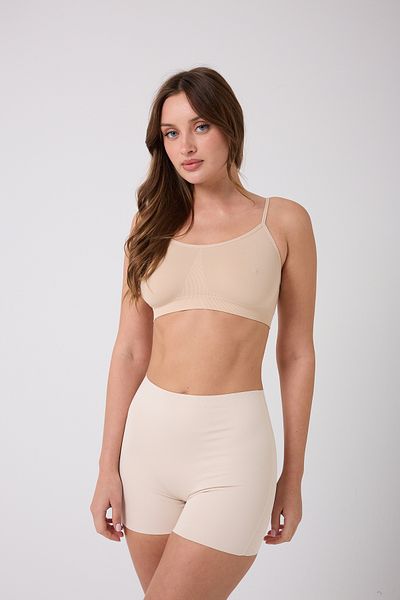 BLOOMFIT Laser Cut High Waist Shorts Corset Waist Area Stripe Silicone Gatherer