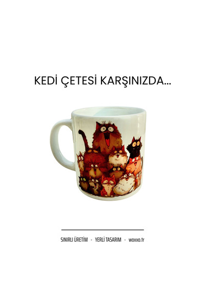 Kedi Çetesi Karikatür Kupa