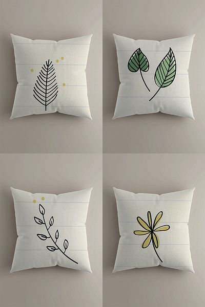 LadiesHome Special Design Double Sided Digital Printed 4-Piece Decorative Throw Pillow Cover