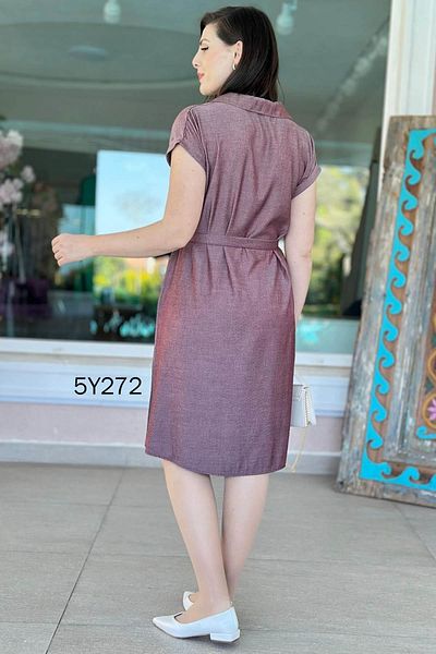 İnce Topuk Polo Neck Modal Fabric Dress 5Y272