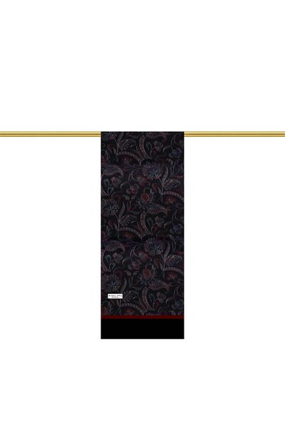 Bursa İpek Black Patterned Men's Silk Cashew
