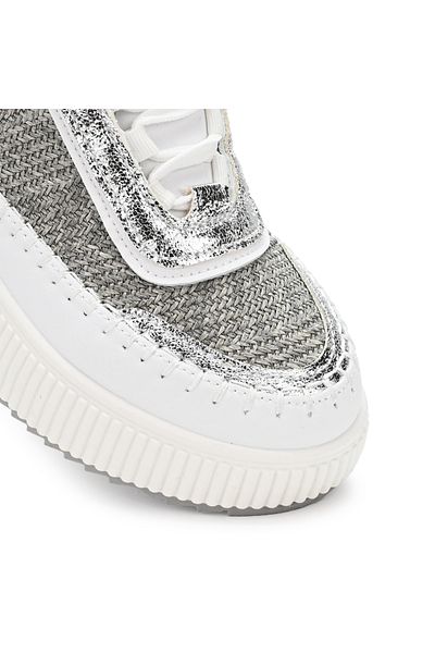 Tmall Pantofi sport pentru femei, material textil, D1326, argintii
