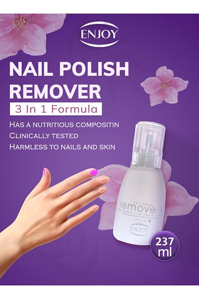 Enjoy Nail Polish Remover Oily 237ml – Gentle & Nourishing Formula with Special Oil Extract