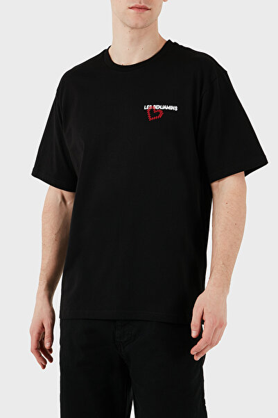 LES BENJAMINS Ανδρικό μπλουζάκι με στάμπα, χαλαρή εφαρμογή, βαμβακερό λαιμόκοψη T SHIRT LB25SSUNLMUTS