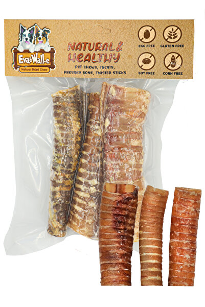 Eva & Wall-e Doğal Dana Gırtlak Stick Köpek Ödül Çubuğu 15cm | %100 Katkısız Çiğneme Çubuğu | Küçük, Orta & Büyük