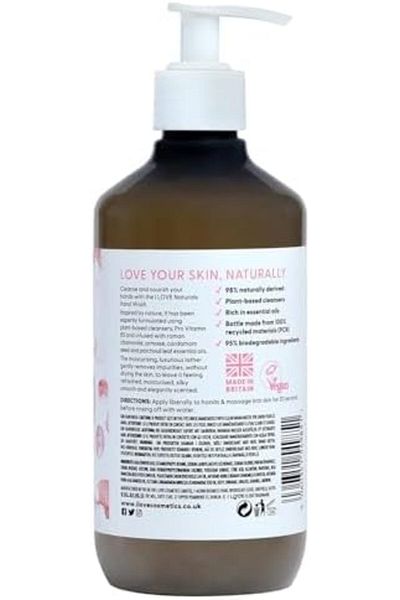 I Love Naturals Rose & Argan Hand Wash, Natural Oils Of Rose & Patchouli, Gently Removes Impurities,