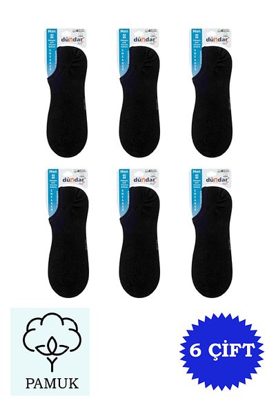 Dündar Men's Cotton Sneaker Socks 6 Pack