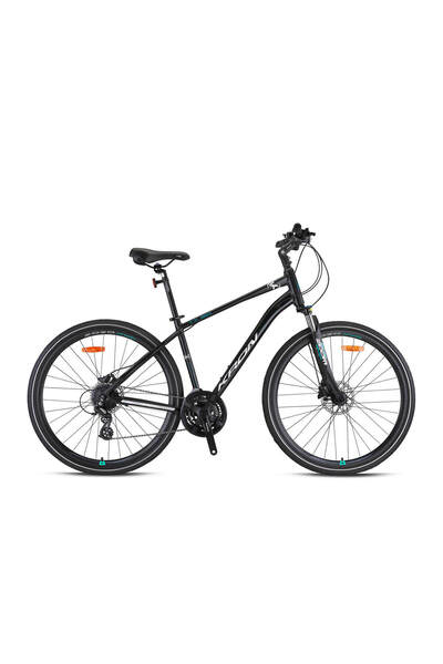 Kron TX150 Hidrolik Disk 28 Jant Trekking Bisiklet Mat Siyah-Gri Turkuaz 51 cm