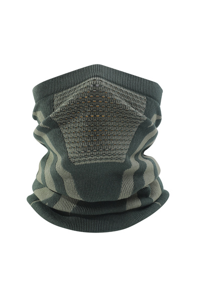 Choice غطاء رأس/قناع شتوي دافئ للرقبة باللون الأخضر العسكري بمقاس حر، قناع وج...