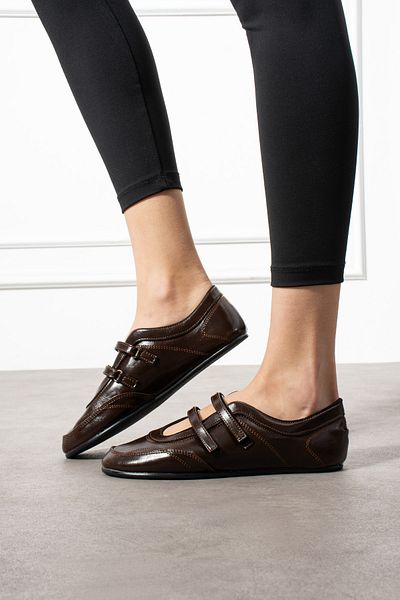 DESPİNA Elvi̇s Claret Red Women's Ballerinas – Orthopedic Comfortable Sole, Stylish Daily and Office Shoes