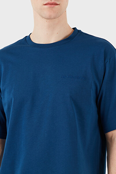 LES BENJAMINS 100% бавовна, прямий крій, велосипедна горловина, логотип, чоловіча футболка T SHİRT LBNOOSESSMUTS