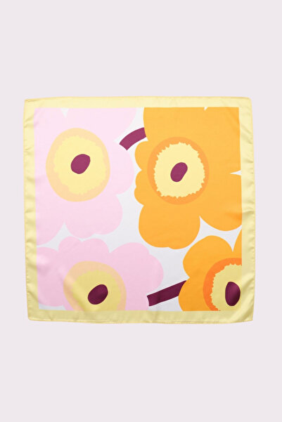 NOTHING Flower Patterned Satin Scarf