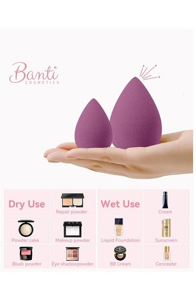 banti Panty Beauty Blender Texture Sponge 7 Pieces in Different Sizes