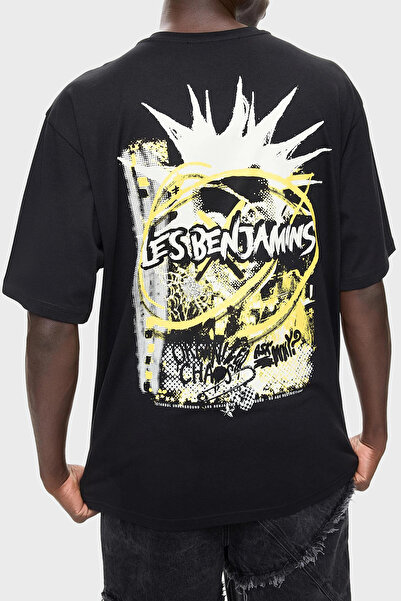 LES BENJAMINS Cotton Relaxed Fit Bisklet Neck t Shirt Men t Shirt Lb24Fweapmuts