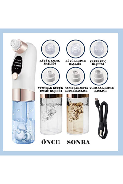 Flawless Sulu Yüz Temizleme Vakumu Siyah Nokta Ve Temizleme Cihazı Şarjlı 6 Ayrı Başlık Özelliği İle