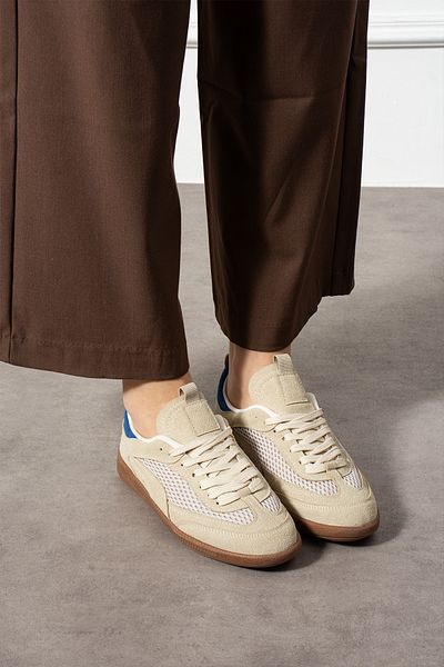 DESPİNA Καφέ Suede Detailed Mesh Unisex Casual αθλητικά παπούτσια – Άνετο και μοντέρνο σχέδιο