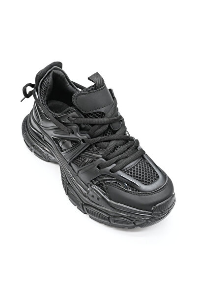 Tmall Pantofi sport pentru femei, cu inserții de plasă, D1343, negri