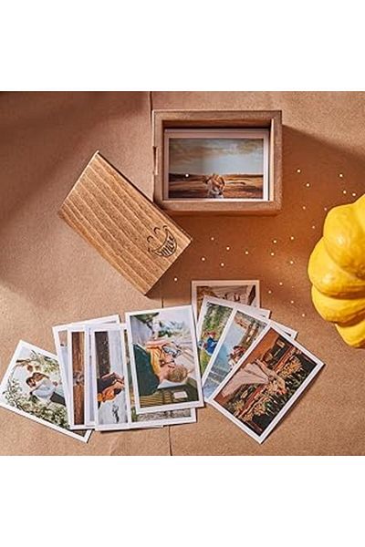 Mu Art Gift Basket Smile Designed Wooden Photo Box