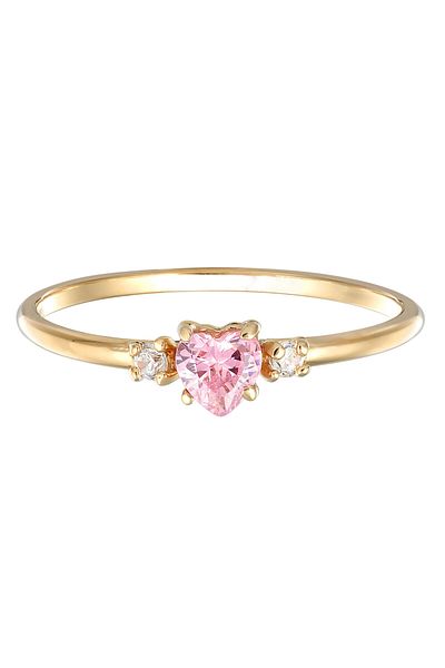 ELLI Verlobungsring für Damen – Herz-Zirkoniumkristall, 925er Sterlingsilber