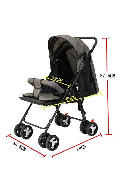 molody – Foldable Baby Carrier with Ergonomic Straps – Grey