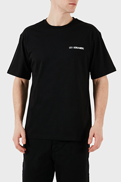 LES BENJAMINS Πίσω εμπριμέ 100% βαμβακερό μπλουζάκι με λαιμόκοψη ανδρικό μπλουζάκι LB25SSUNLMUTS