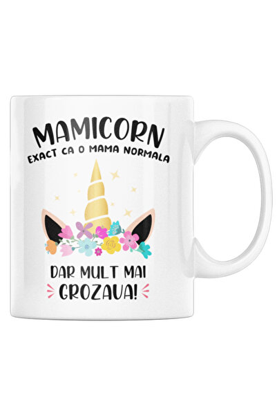OEM Εξατομικευμένη λευκή κούπα "Mamicorn, ακριβώς όπως μια κανονική μαμά, αλλ...