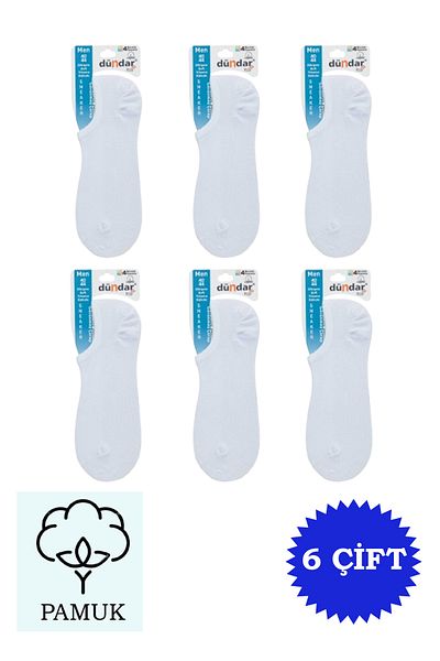 Dündar Men's Cotton Sneaker Socks 6 Pack