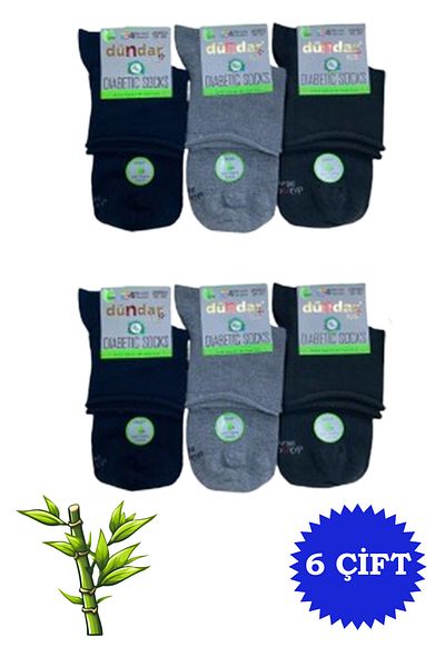 Dündar Women's Bamboo Four Seasons Diabetic Conch Booties 6 Pcs