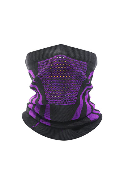 Choice غطاء رأس/قناع وجه شتوي أرجواني بمقاس حر، قناع وجه مقاوم للرياح للتزلج ...