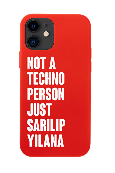 mooodcase iPhone 12 / 12 Pro Uyumlu Not Techno Person Just Sarılıp Yılana Desenli Telefon Kılıfı