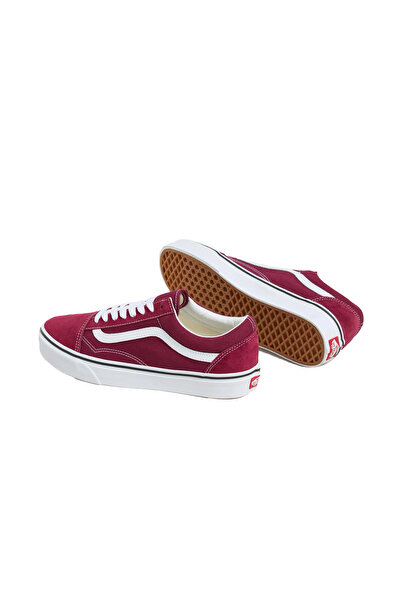 Vans Unisexové volnočasové boty Old Skool, vínová barva