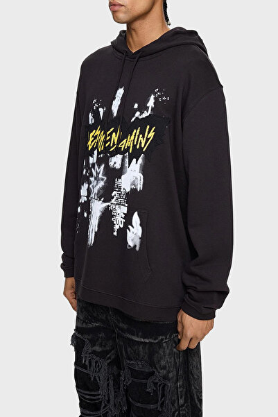 LES BENJAMINS Cotton Regular Fit Hooded Kangaroo Pocket Sweat Men's Sweat Lb24Fweapmuhd