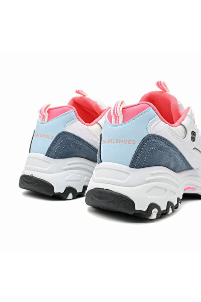 Tmall Pantofi sport de dama,Din Piele ecologica,D1351,Alb cu Albastru